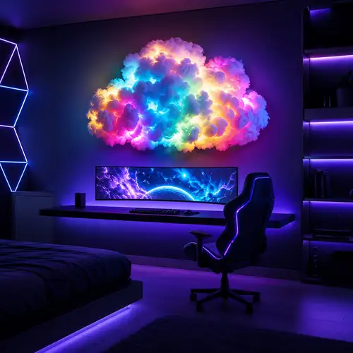 Gugliet DIY USB-Powered Thundercloud LED Light Decor, 3D Gugliet DIY USB-Powered Thundercloud LED Light Decor, 3D