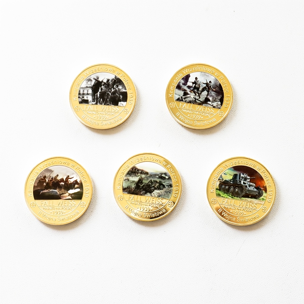   памятных   польской армии     войны, 5 шт. в комбинации с бархатным мешочком для любителей коллекционирования памятных предметов подробные сведения 3