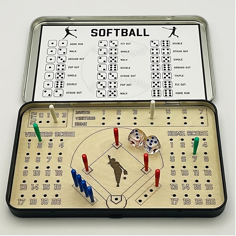 

Softball, Baseball, And Games, Finger Joint Dice Games, Tabletop Games, Portable Wooden Board Game Sets Suitable For Fun Family And Parties.