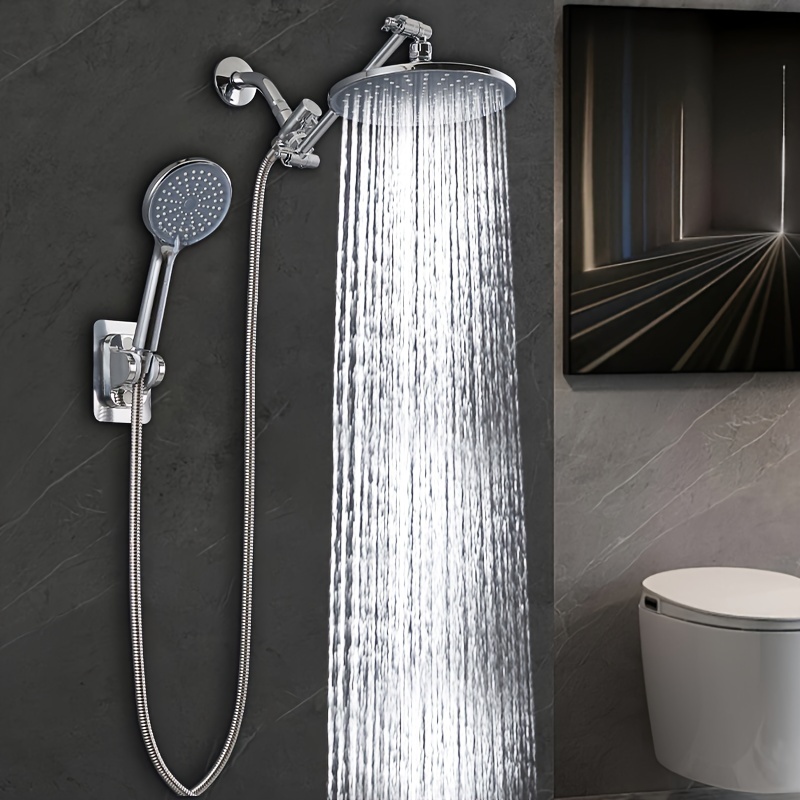High-Pressure Rainfall Shower Head with Extension Arm