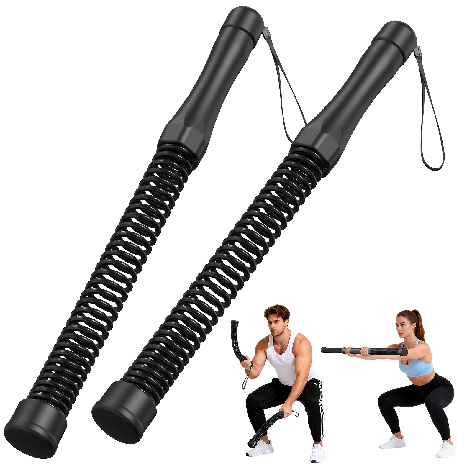 Image of 2pcs Upgraded Cordless Rope, Convertible , Quiet Portable Full Body Workout Equipment, Non-slip Handle, Strength Training Gear For Men Women, Suitable For Home, Gym, Park, Travel Hotel Exercise