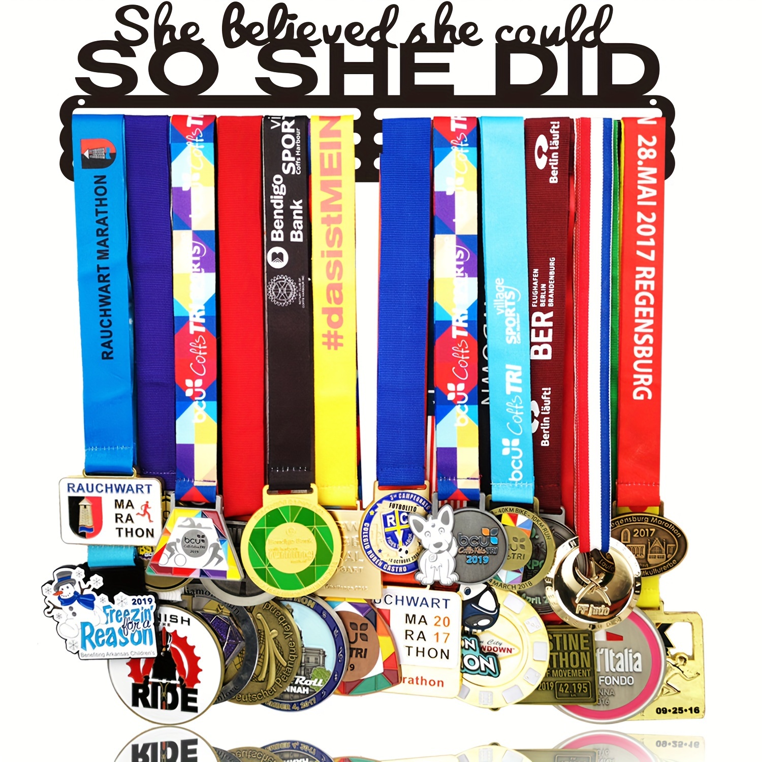 

Inspirational Metal Medal Holder - , No Power Needed, Home Decor Display Rack For Medals &