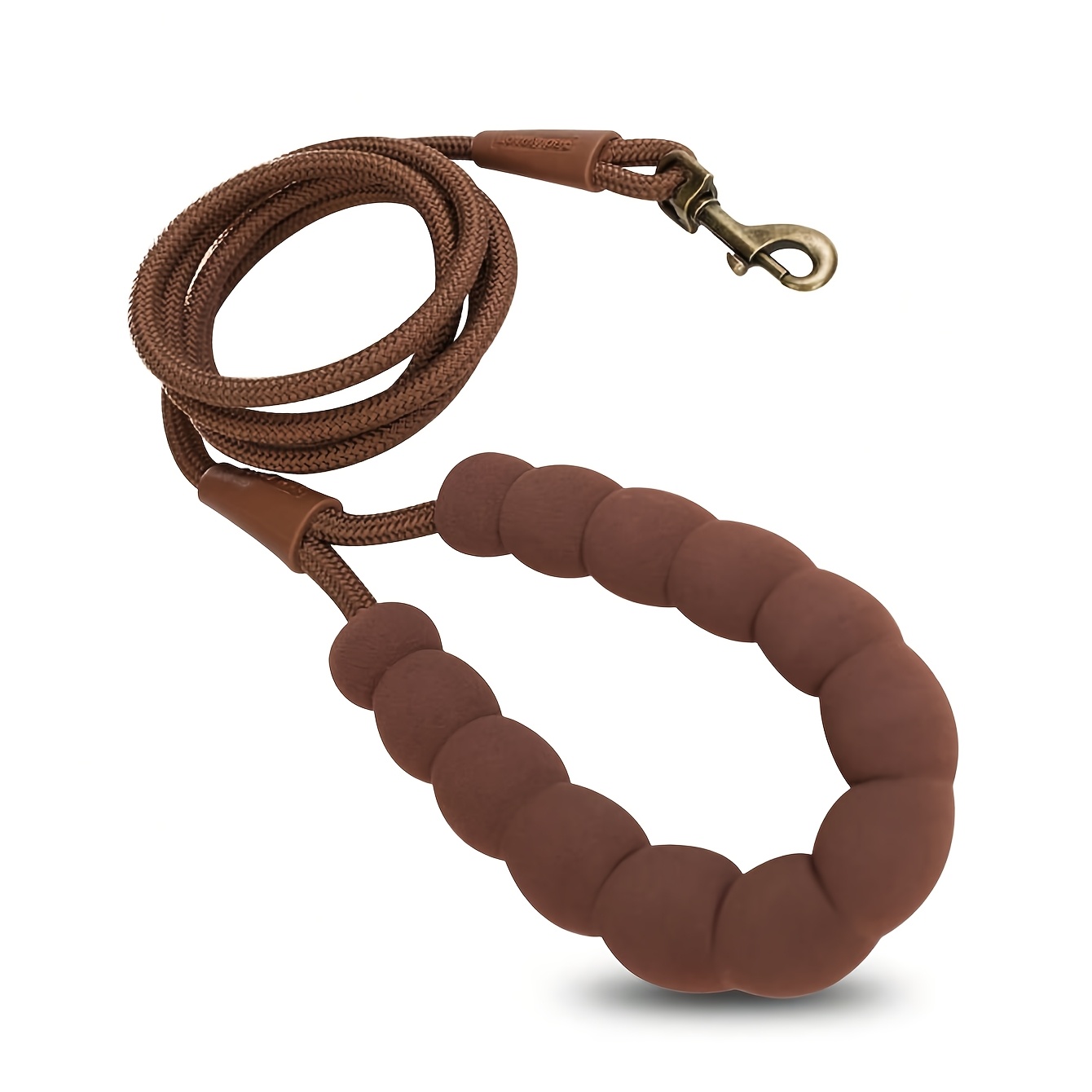 TEMU Dl007--1pc Foam Handle Dog Leash, 0.8cm Width High Density Braided Nylon Rope, Alloy Lock , Suitable For Pet Collars And Pet Harnesses With