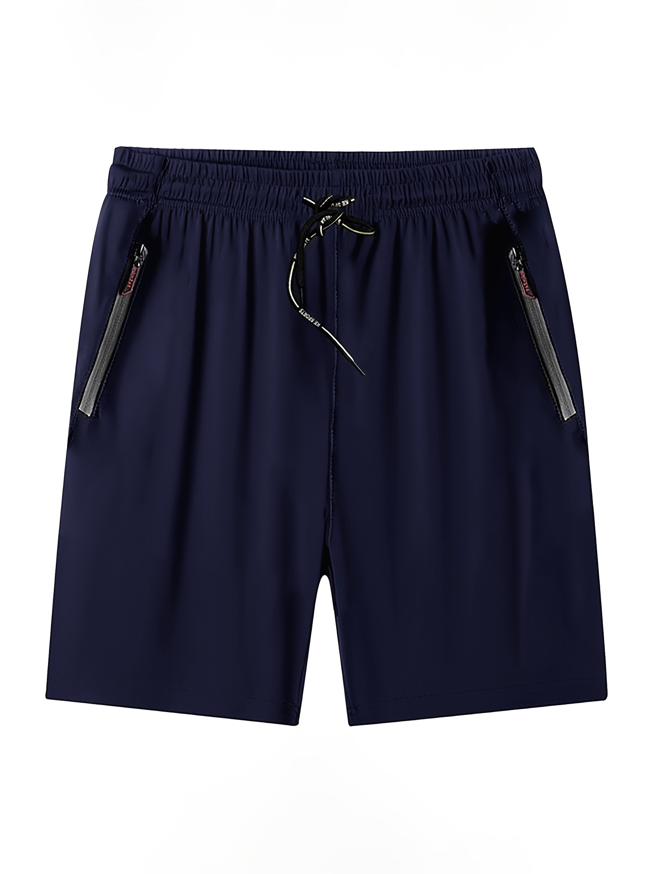 1pc Men'S Plus Size Shorts - Loose Fit, Quick-Dry Polyester Running Shorts with Adjustable Drawstring Waist, Ideal for Summer, Training, and Beach Wear, Beach Wear|Adjustable Waistband|Polyester Fabric