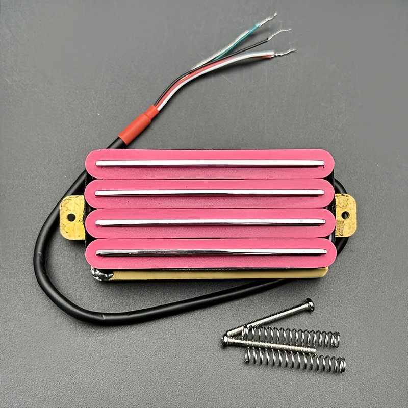 Electric Guitar Pickups, Four Coil Dual-Blade, High Output, Metal Playing-Compatible, Non-Electric, Ceramic Material, Guitar Accessorie