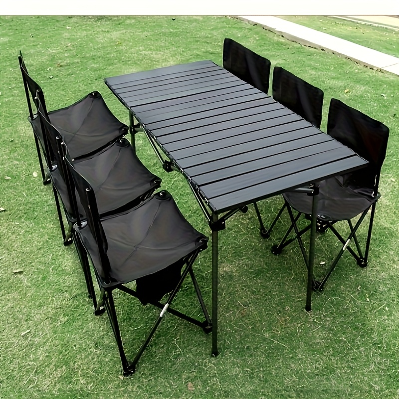 1pc of camping folding table barbecue stall table portable camping equipment outdoor picnic table suitable for camping and barbecuing compact and convenient design