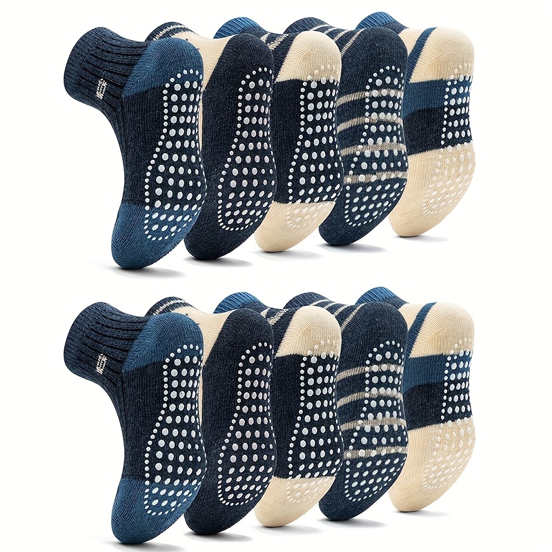 Image of 10 Pairs Boys' Socks Girls' Socks Baby Socks Anti-slip Socks Mid-calf Socks Indoor Socks, Fall And Winter Clothes