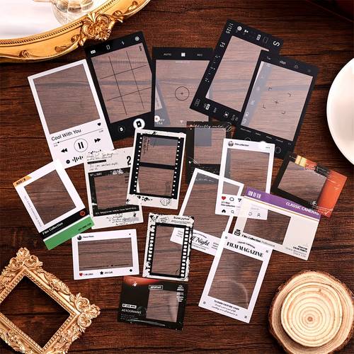 100pcs film paper pack washi stickers material papers cards tape stickers journaling supplies for journals planners aesthetic art crafts collage album cottagecore