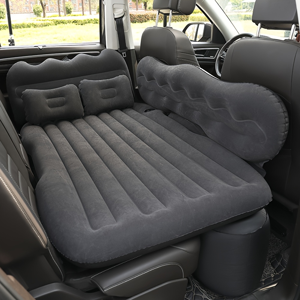E-shop Aufblasbare Auto-Reisematratze | Luftmatratze für Fahrzeuge, Fleece-gefüttertes, übergroßes Luftkissenbett, Schwarz, geeignet für Zuhause und