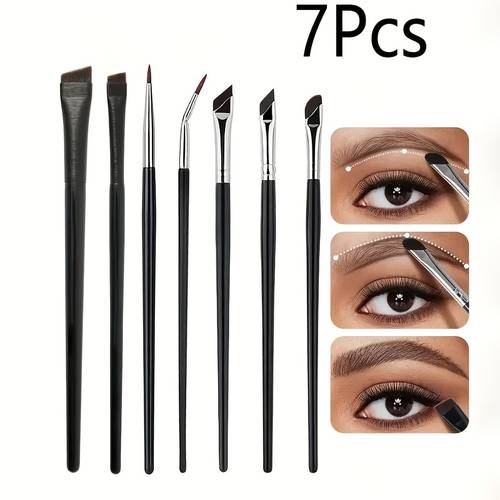7pcs eyeliner brush set ultra thin angled tip folded pointed eyeliner brush thin slanted eyebrow brush lowering eyelid brush lowering eyelid brush brush makeup brush portable beginners for eye