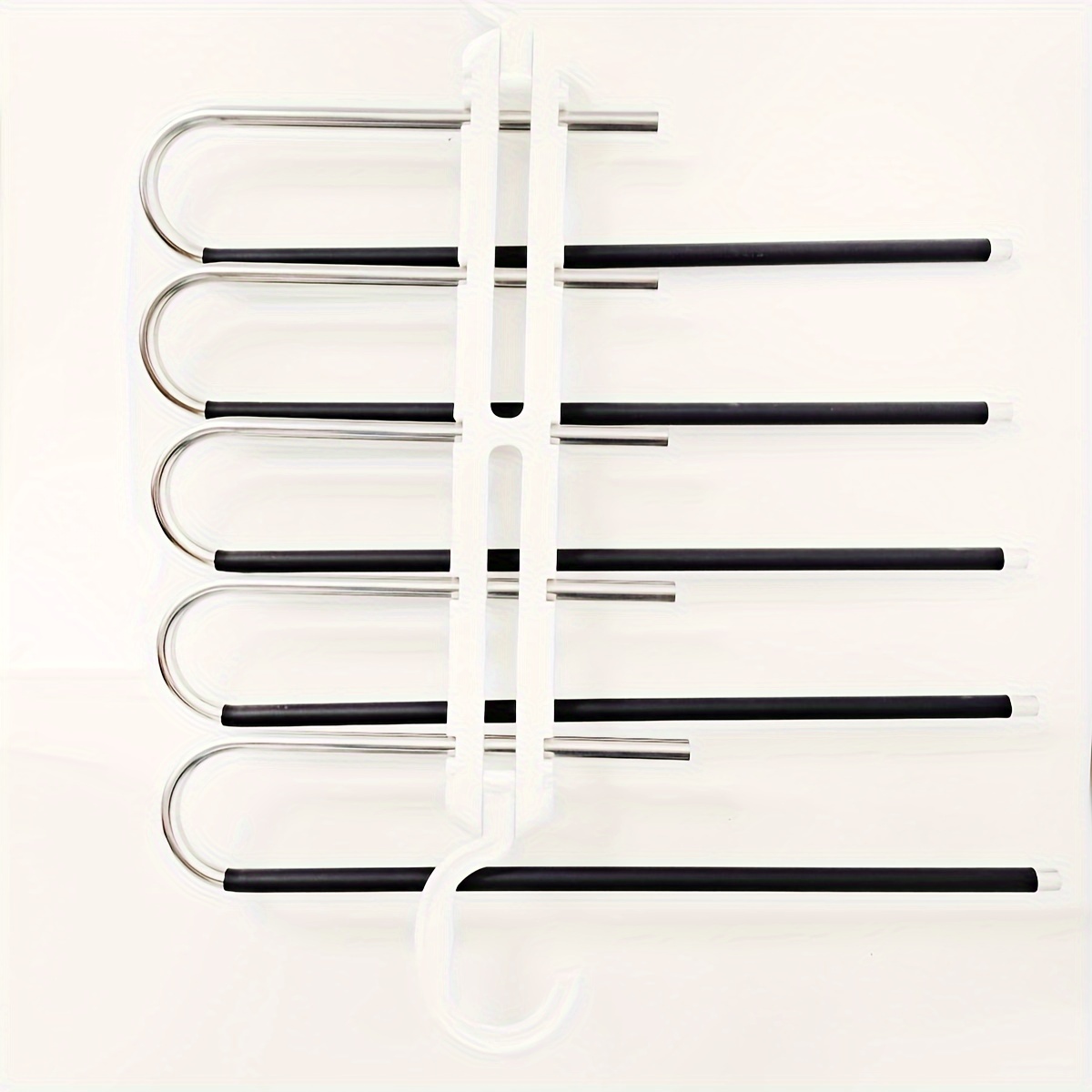 Stainless steel trousers rack S-shaped 5-layer wardrobe hanger trouser clip  clothing storage magic hanger Tie towel hanger - AliExpress