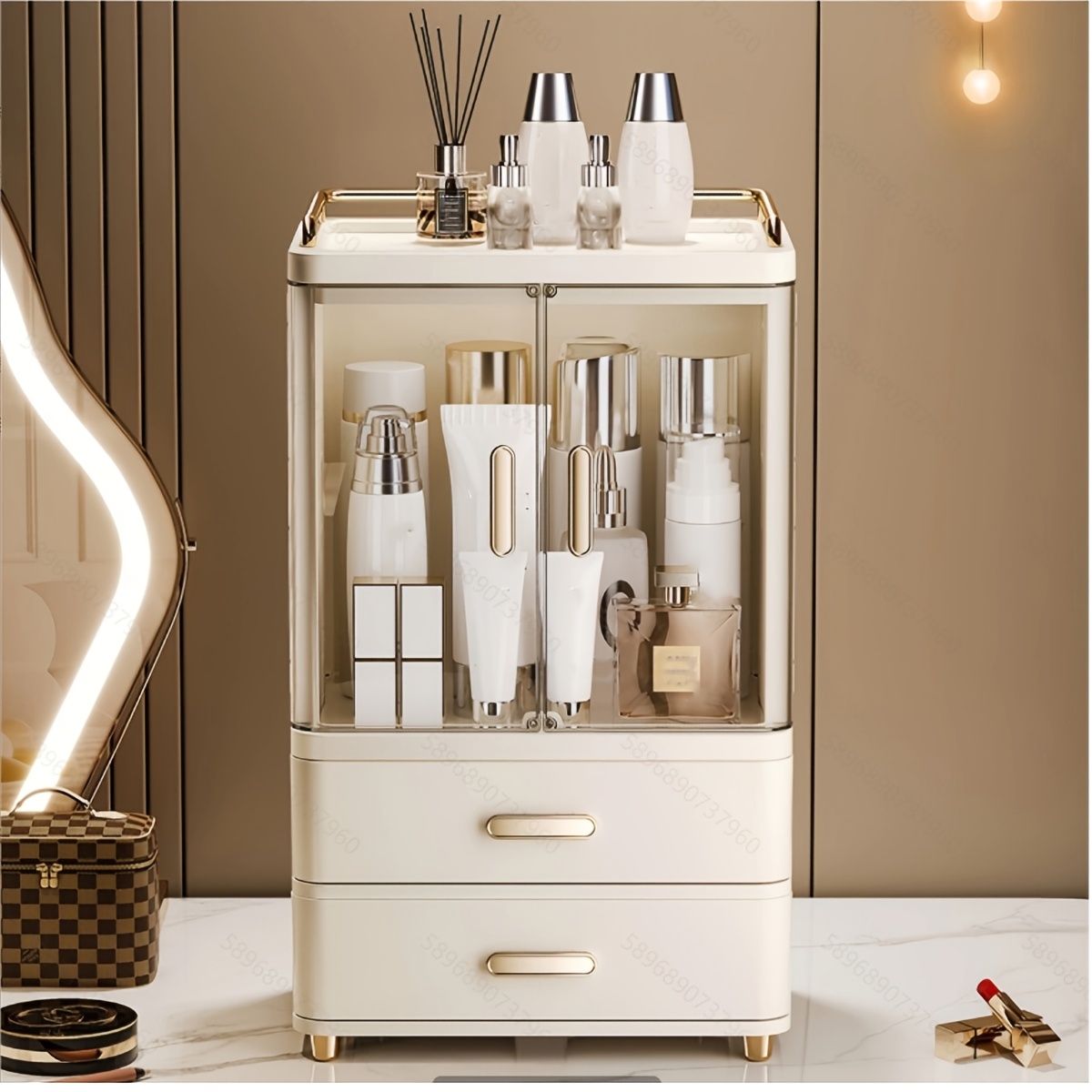 

Large Cosmetic Organizer Drawers - , Freestanding Storage For & , For Bathroom Countertops