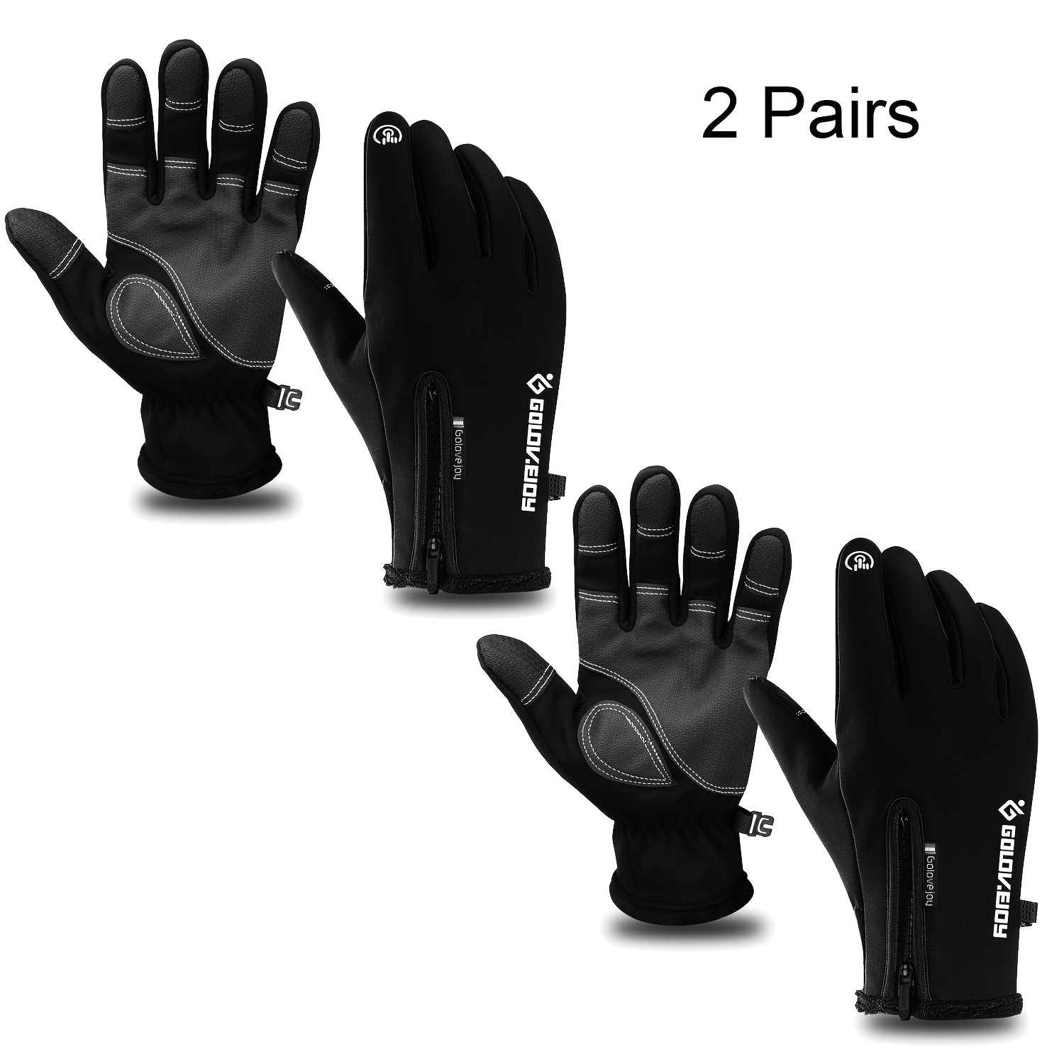 TEMU Outdoor Warm Gloves Autumn And Winter Gloves, Riding Sports Windproof And Full Finger Skiing Cold And Slip Resistant Gloves