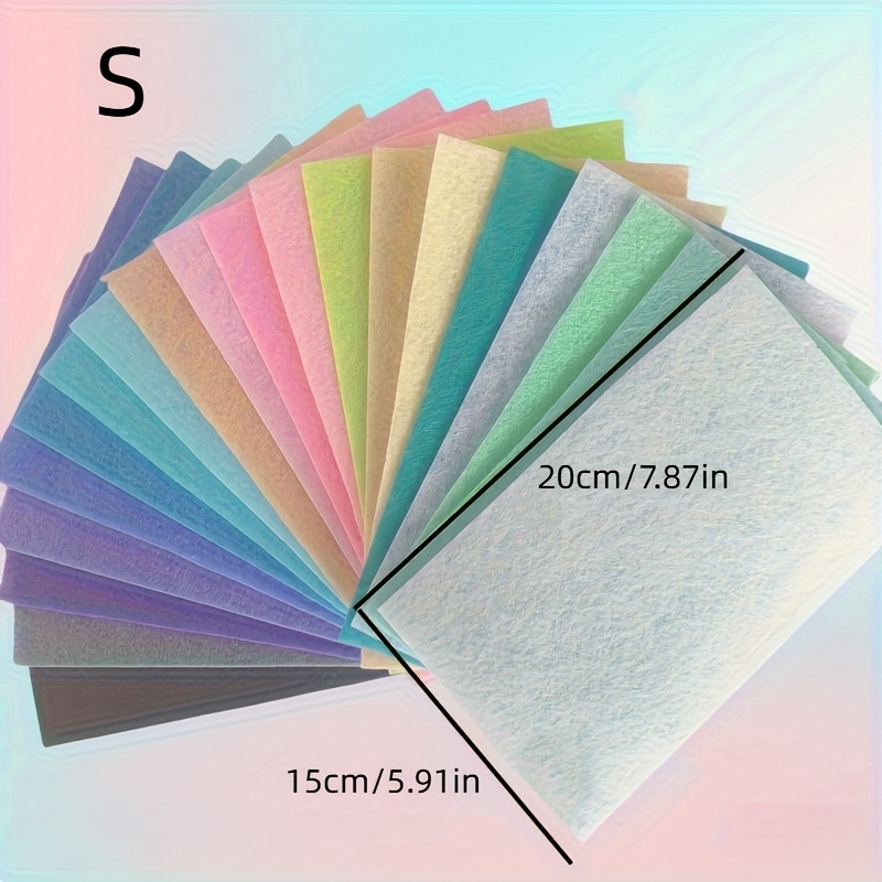 E-shop 20 Blätter handgemachter Filzstoff in 20 Farben, ideal für DIY-Bastelarbeiten, Nähen Feiertagsparty-Dekorationen. 1 mm Vlies-Filzstoff.