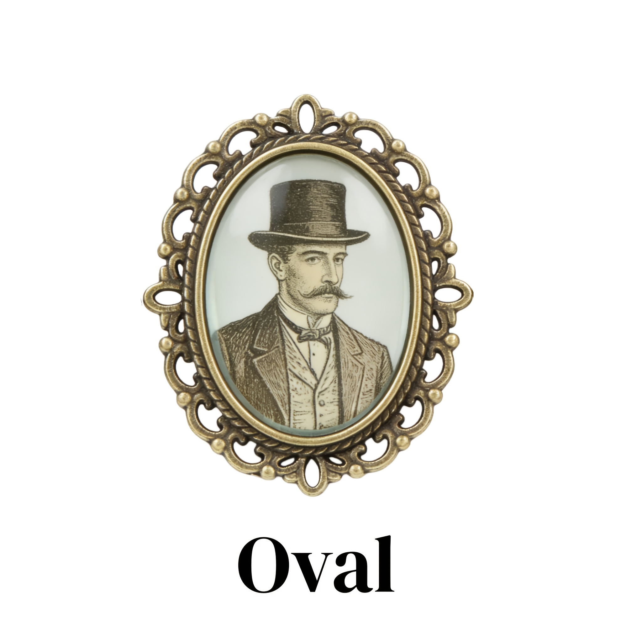 TEMU Personalized Glass Lapel - Custom /design Brooch With Name & Date, Elegant Retro Suitable For Branding, Weddings, , Wear - Unique Gift & Uniform