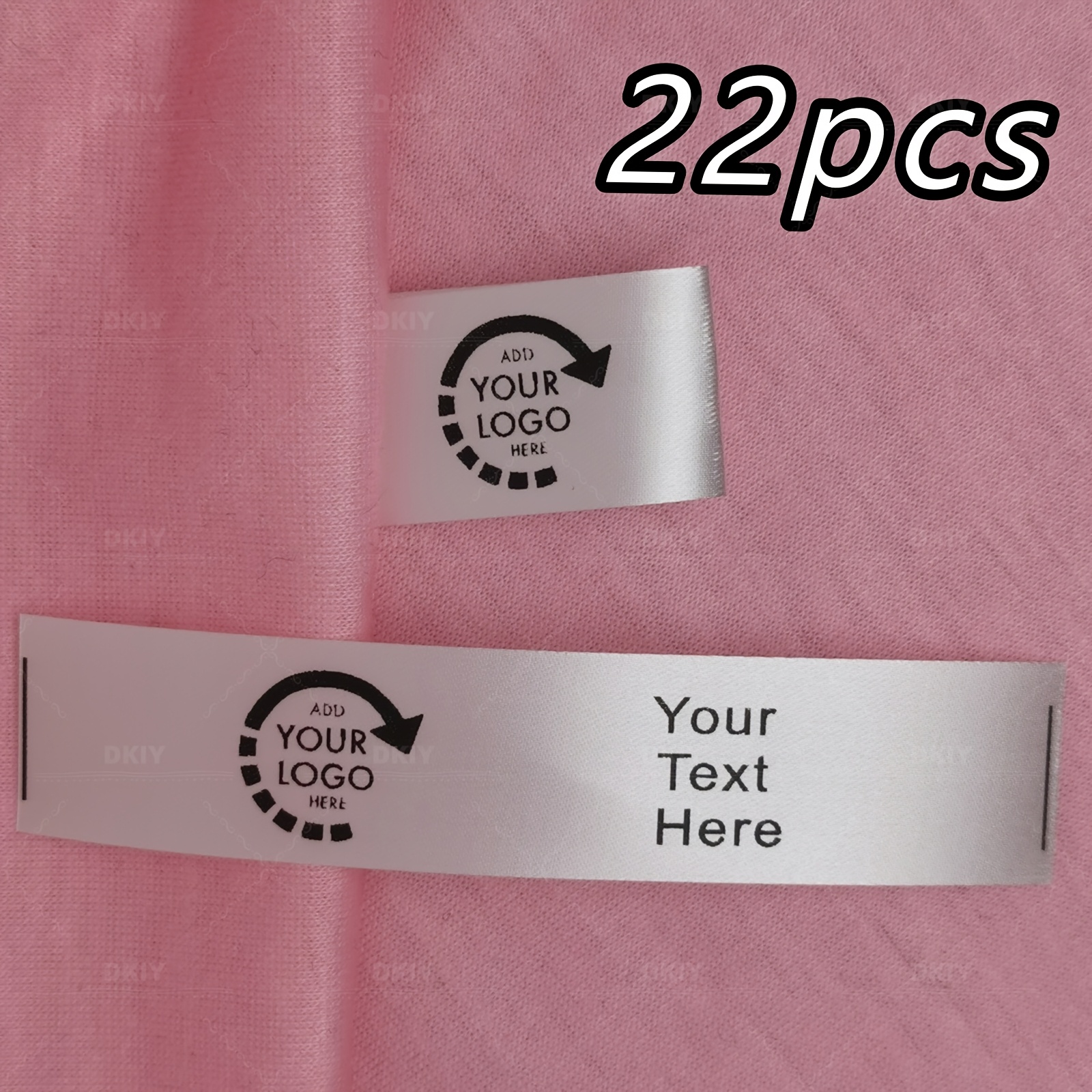 TEMU 22pcs Custom Fabric Labels Suitable For Crafts, Pre-cut Self- Text//barcode/qr Codes, Hand Washable Cloth Tags With Your Own Designs For
