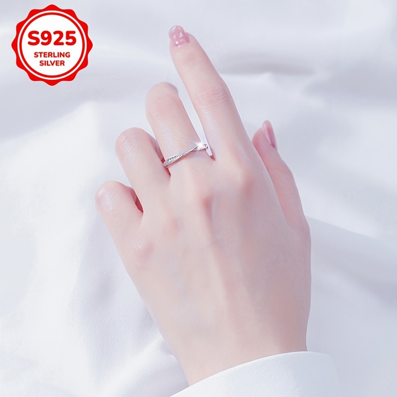 925 Sterling Silver Ring Sets for Couples with Synthetic Zirconia Twist