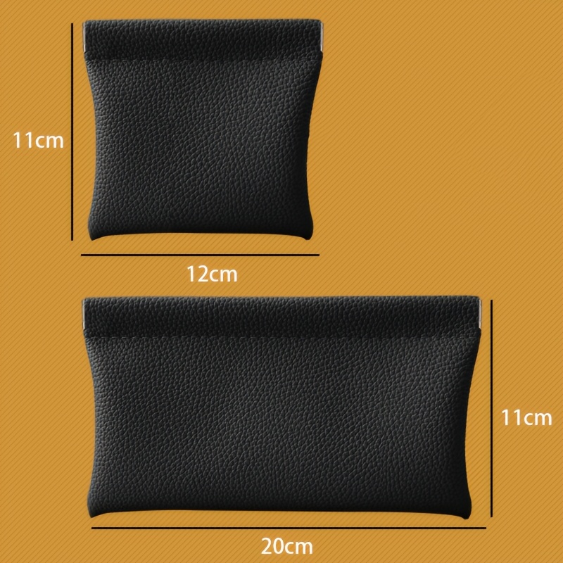 TEMU 2pcs Set Of Automatic Closing Mini Pouches, Portable Elastic Coin Purses, Can Store Lipsticks, Earphones, And Small Digital Products