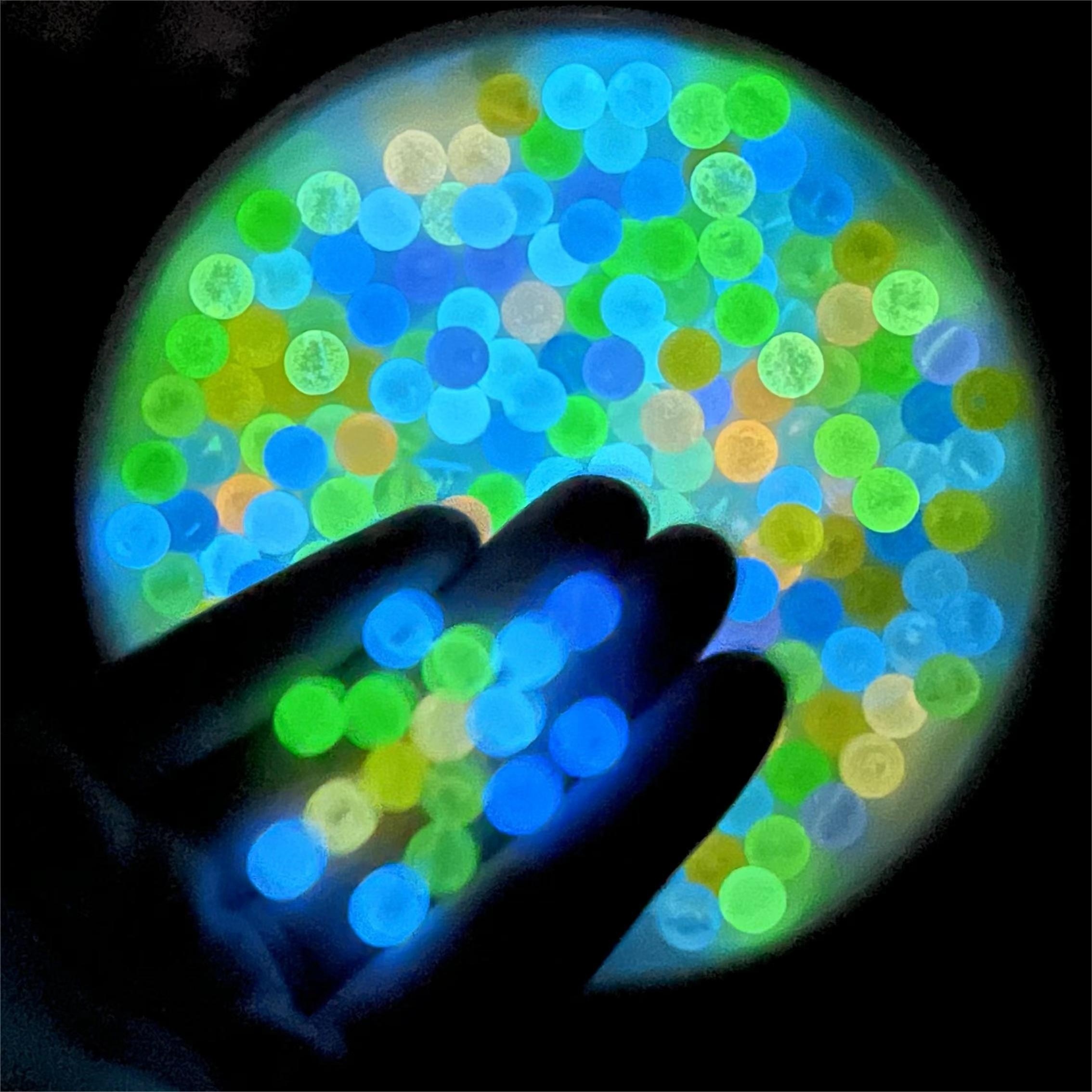 

200/500/800pcs Glow-in-the-dark Round Beads Loose Beads Fishing Gear Fishing String Hooks Resin Luminous Jewelry Accessories Necklace Bracelet Beads Fluorescent Plastic Round Beads 6/8/10mm