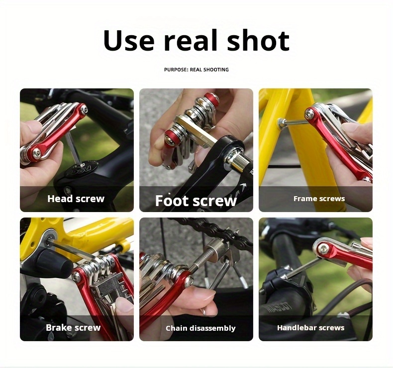 11-in-1 Multi-Function Bicycle Repair Kit, Mountain Bike Wrench, Screwdriver, Chain Hex Spoke, Bicycle Tools, Bike Repair Tool Set