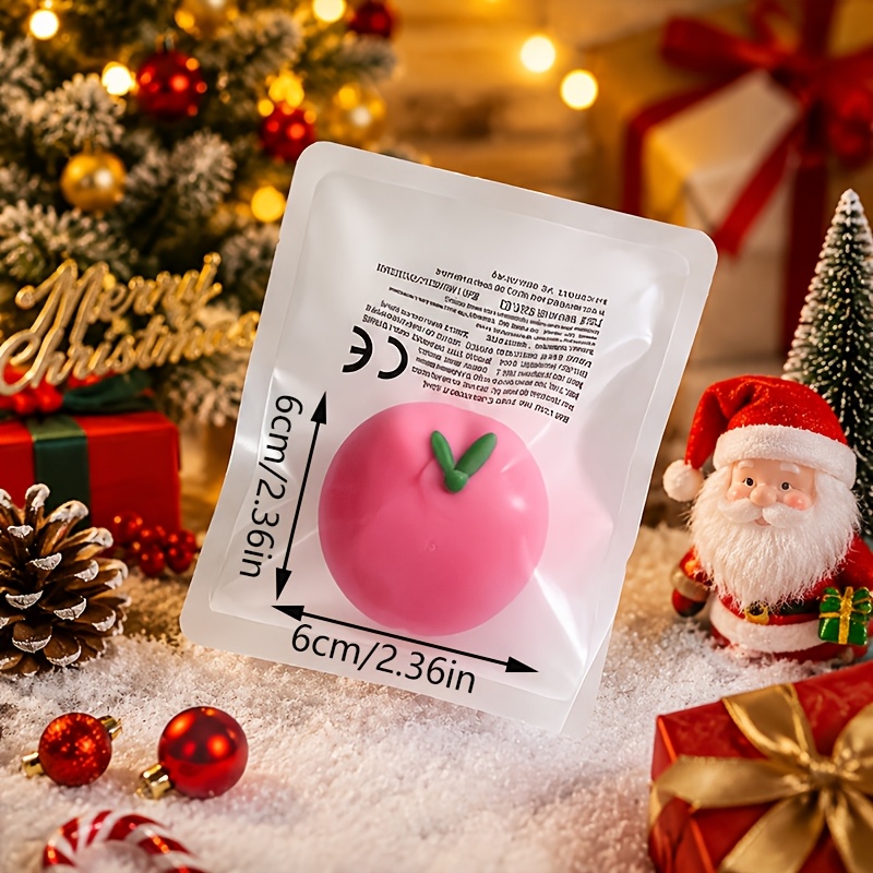 Realistic Play Food Squeeze Toys, Peach Design