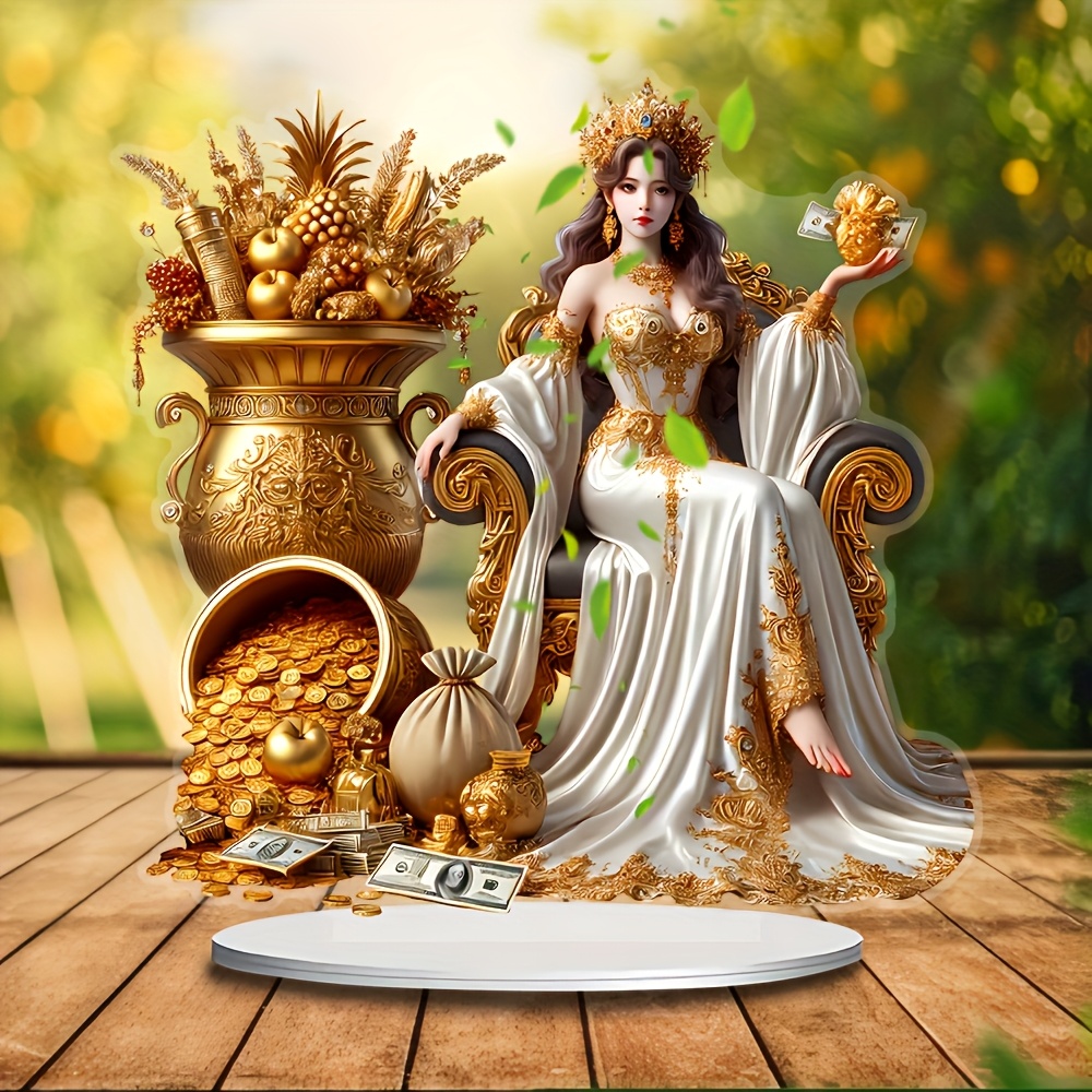 

1pc Stylish Acrylic Goddess Decorative Sign And Plaque, 2d Acrylic Ornament, Living Room, Bedroom, And Realistic Design, Very Suitable For Home And Office Decoration, Used As Holiday Gifts,