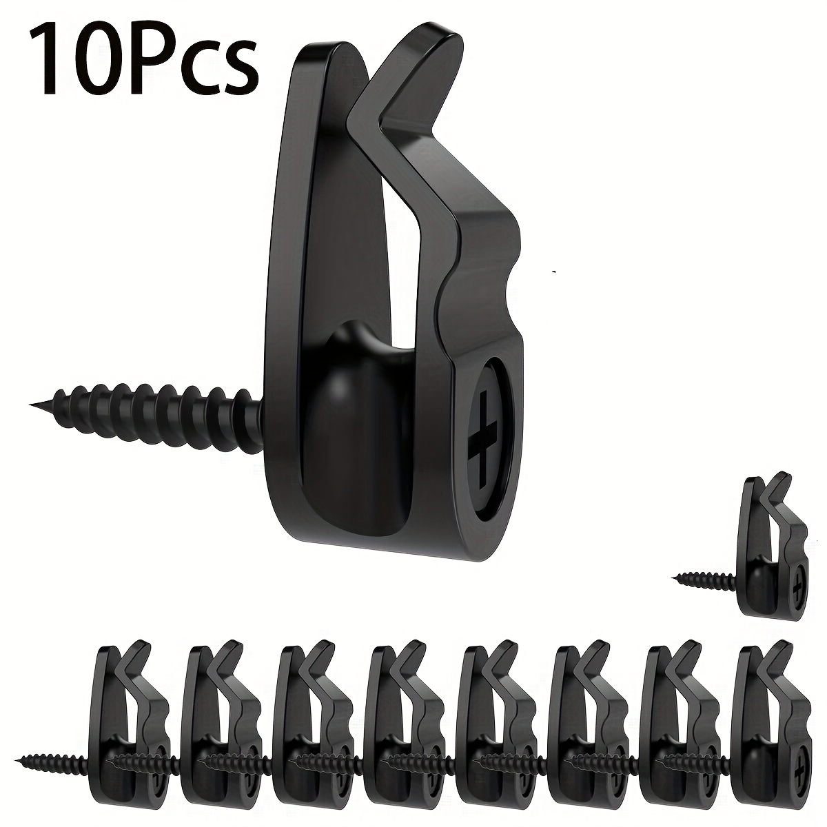 TEMU 10//50pcs Clips de Guirlande Lumineuse Résistants aux Intempéries Style Industriel - Antirouille, Crochets de Suspension de Câble Faciles à