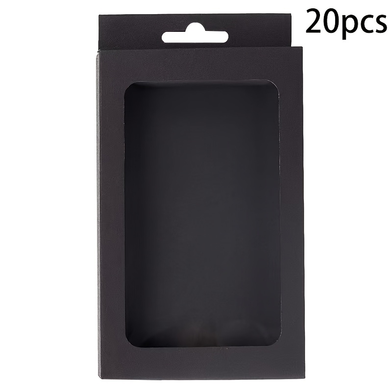 TEMU 20pcs-paper Window Protective Case Packaging Gift Box, Rectangular Paper Box, Suitable For Packaging Small Items Such As 6-6.7 Inch Protective