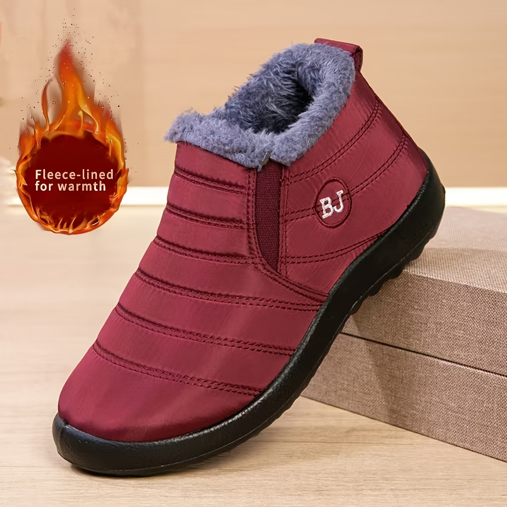 New Winter Fleece-Lined Snow Boots, Casual Outdoor Shoes