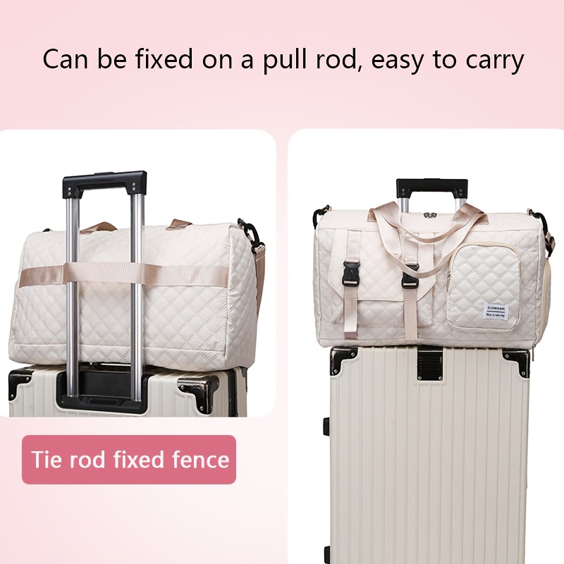 Large Capacity Argyle Travel Duffle Bag for Sports and Gym, Spacious and Portable, Multiple Colors Available