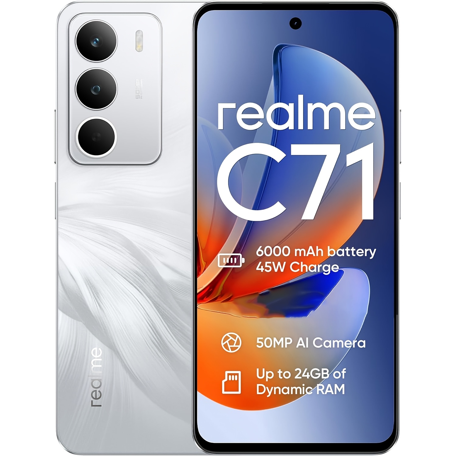 Image of Eu Version Realme C71 4g Unlocked Smartphone, 8gb+256gb, 6.67 Inch 120hz High Refresh Display, 6000mah Long Lasting Battery, 45w Fast Charging, 50mp Hd Camera, -core Processor, No Charger Included