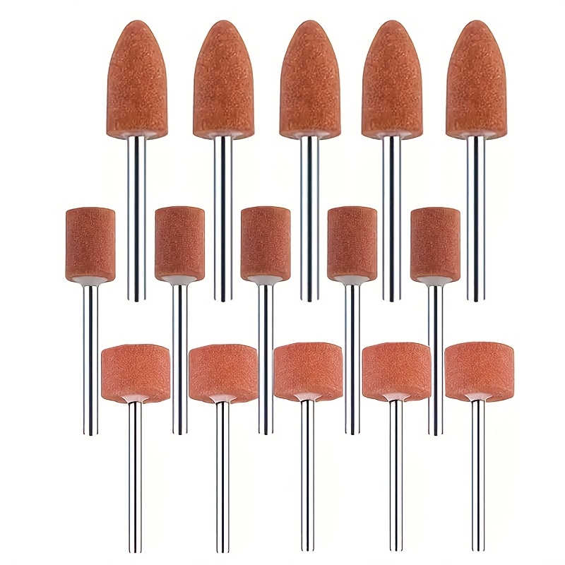 Image of 15pcs Grinding Stone Set For Rotary Tool, Sanding Drill Bit With 1/8"shank Abrasive Mounted Grinding Wheel Head Accessories For Grinding Stones, Jade Polishing, Rust Removal