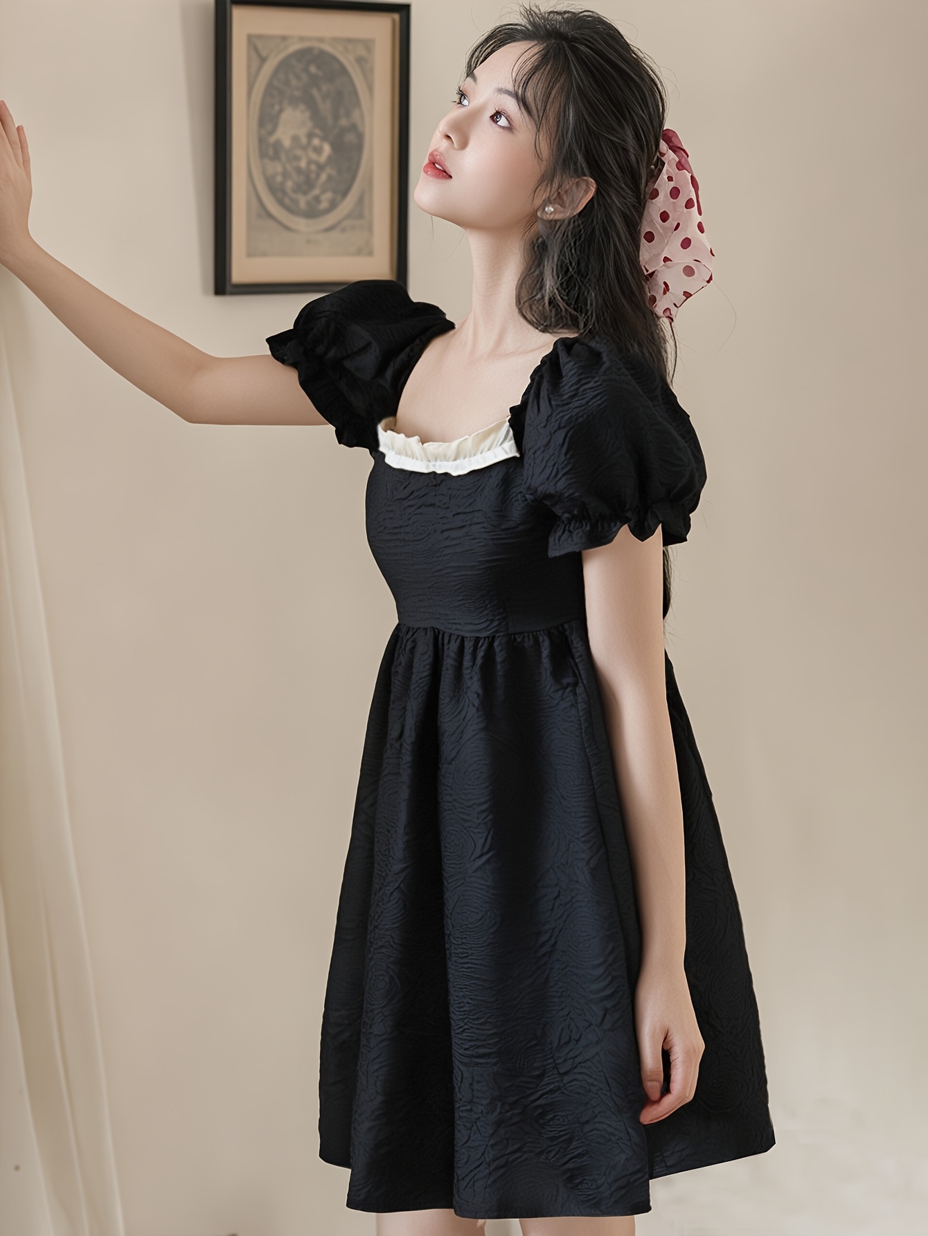 korean japanese french new puff skirt little dress - Temu Mauritius