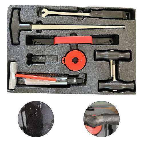 7-Piece Car Door Panel Trim Removal Tool Kit – Dash Radio Install Pry Tools, Red, Automotive Hand Tools