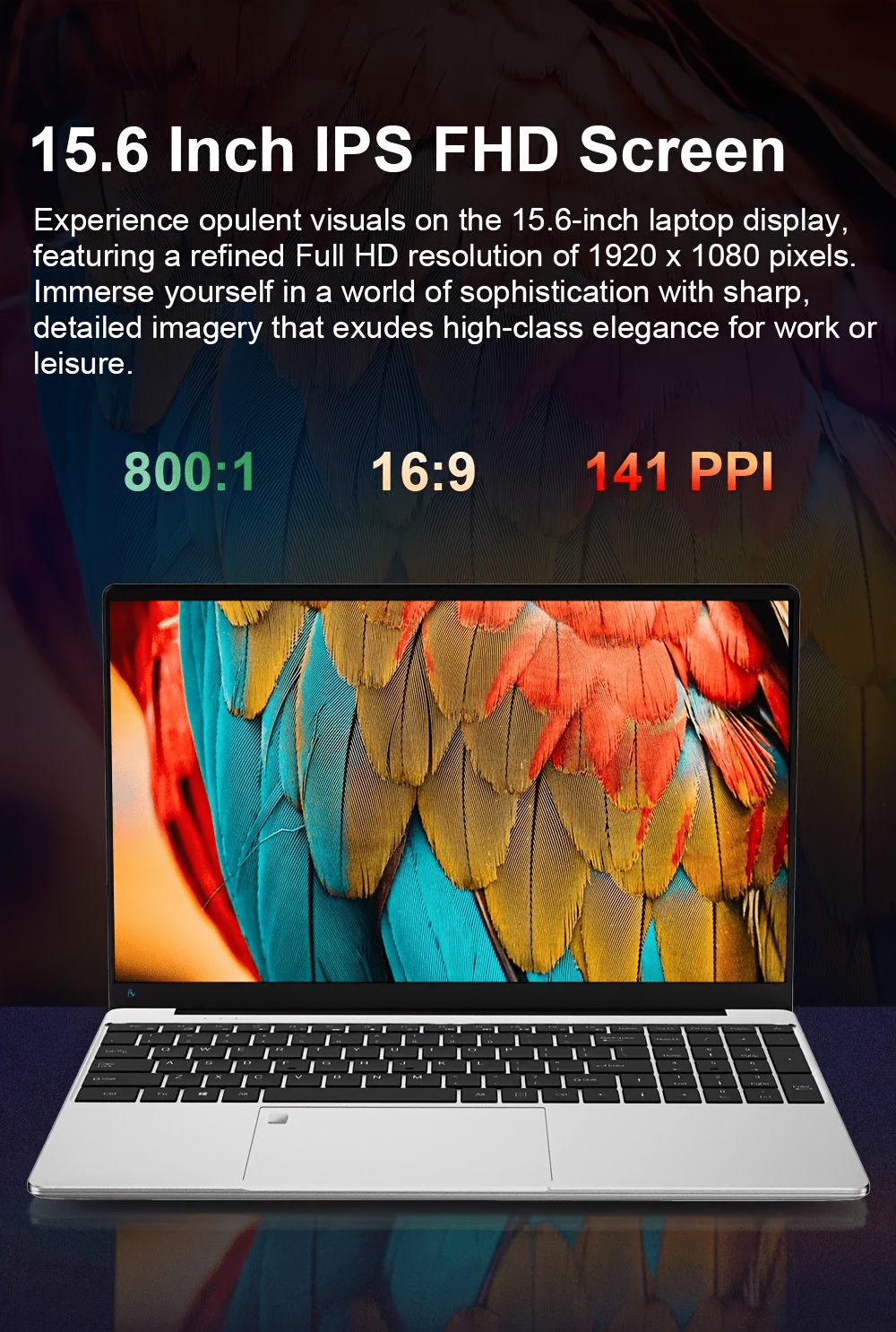 15.6 Inch Laptop I3-6100U 2.3Ghz 16GB RAM And 512GB/1TB/2TB ROM Optional 5000Mah Battery Capacity Office Entertainment Learning Online Class Video Conference Use