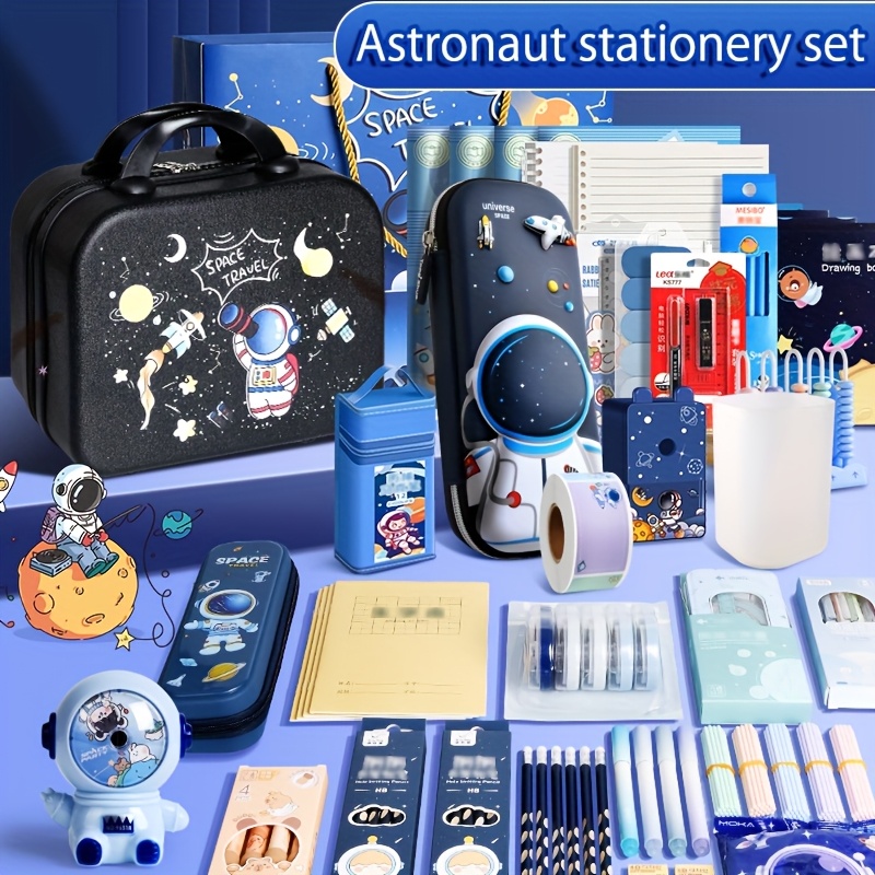 

Astronaut-themed Stationery Gift Set With Luggage Box - Supplies, Learning, Gift Bag Model