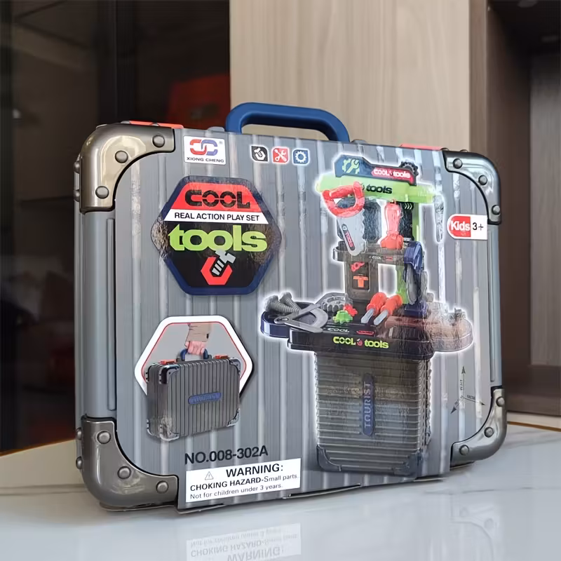 3 in 1 boys pretend repair tool kit set kids storage tool table boys toys easter christmas halloween holiday gifts birthday party gifts Product details 6