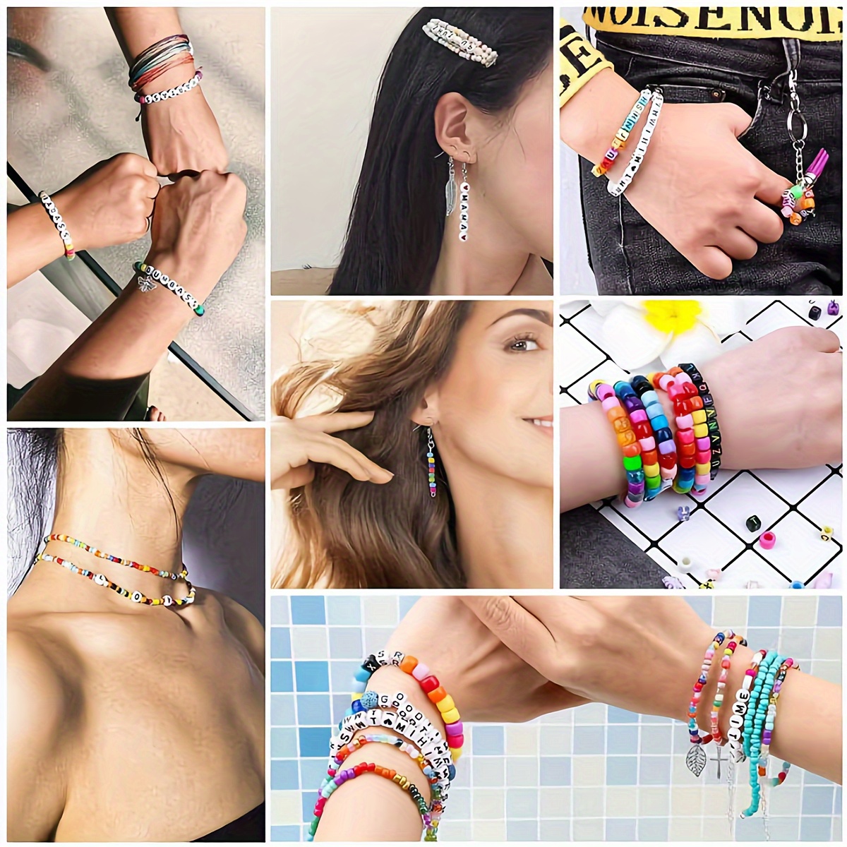 4655pcs three layer acrylic letters seed beads materials Temu Canada