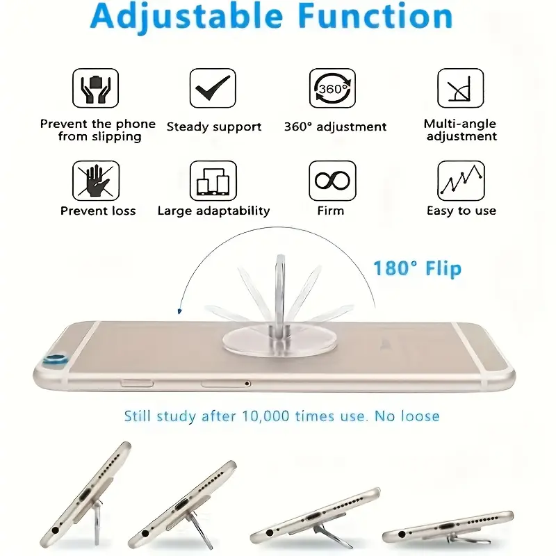 transparent phone ring holder portable stand 360 rotatable transparent tablet case accessory ring mount suitable for Product details 2