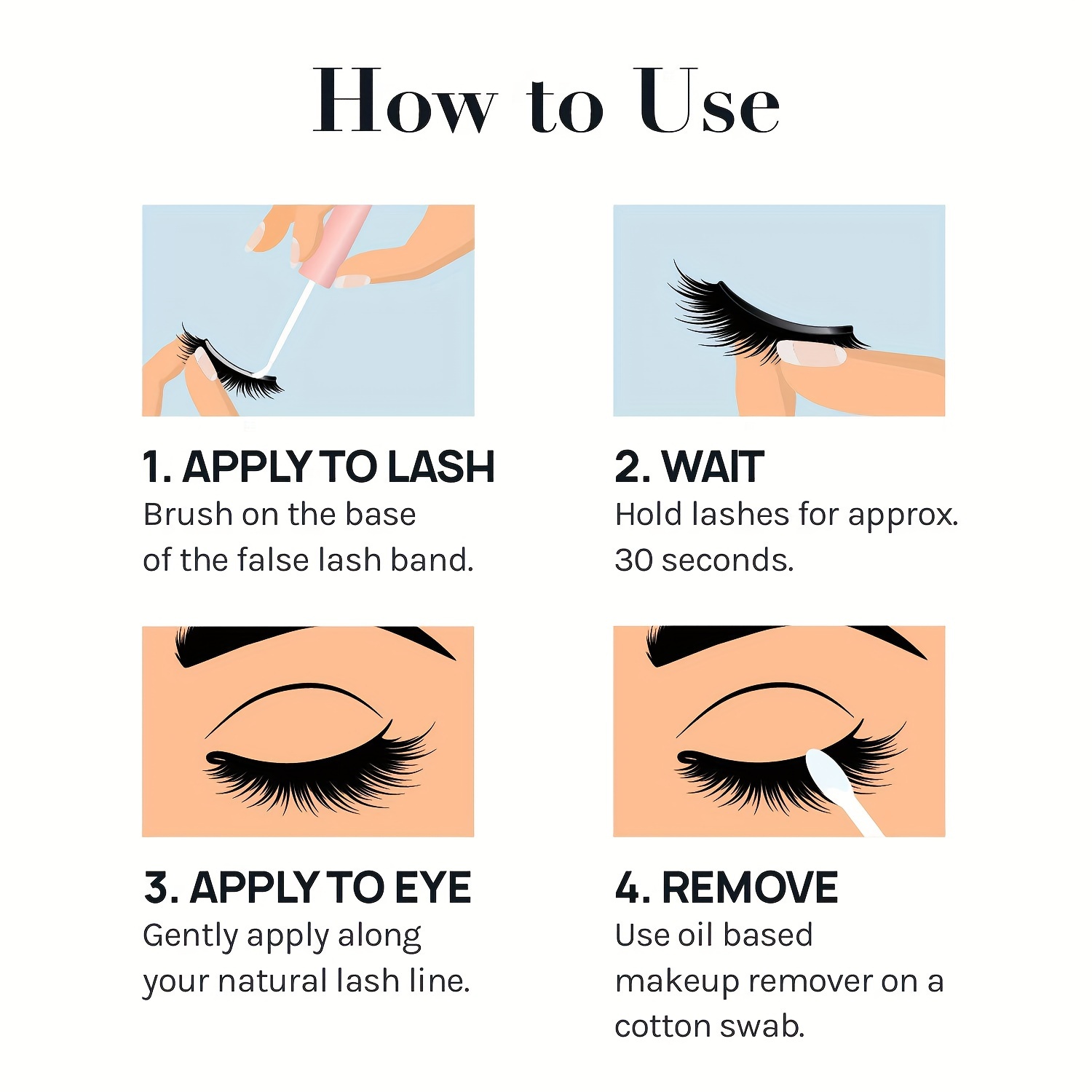 Durable Fast-Drying Adhesive for False Lashes