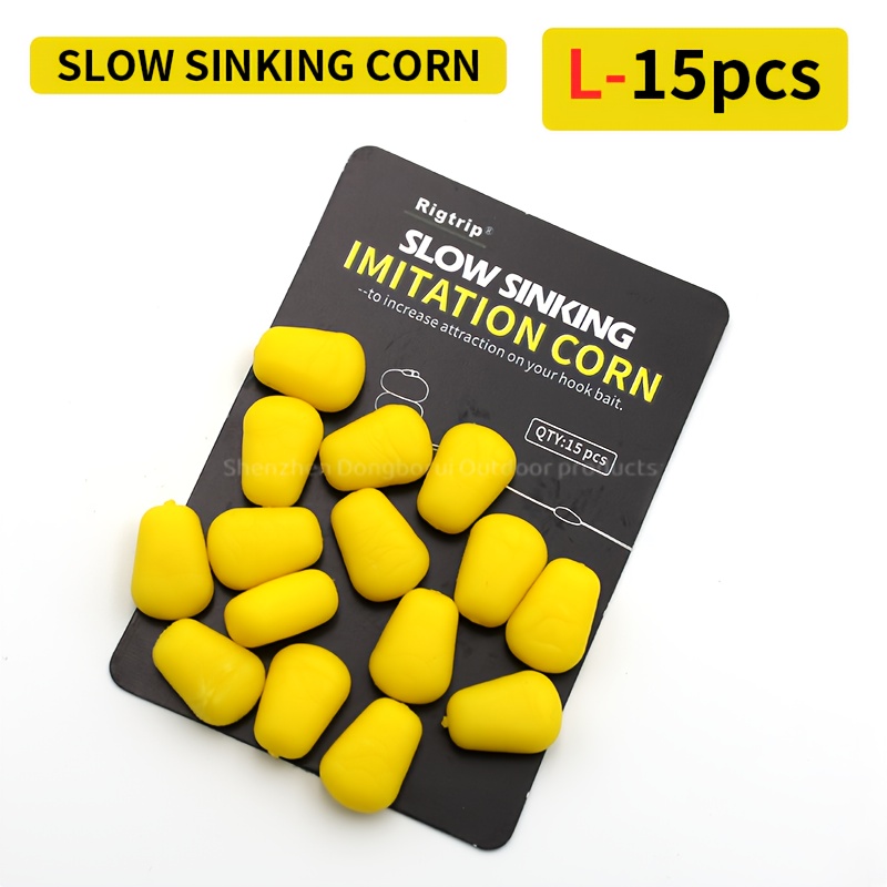 E-shop 15 Stück Karpfenköder Langsam Sinkend Mais Größe S L Pop Up Boilies Karpfenköder für Kombinationsrigs Terminal Tackle