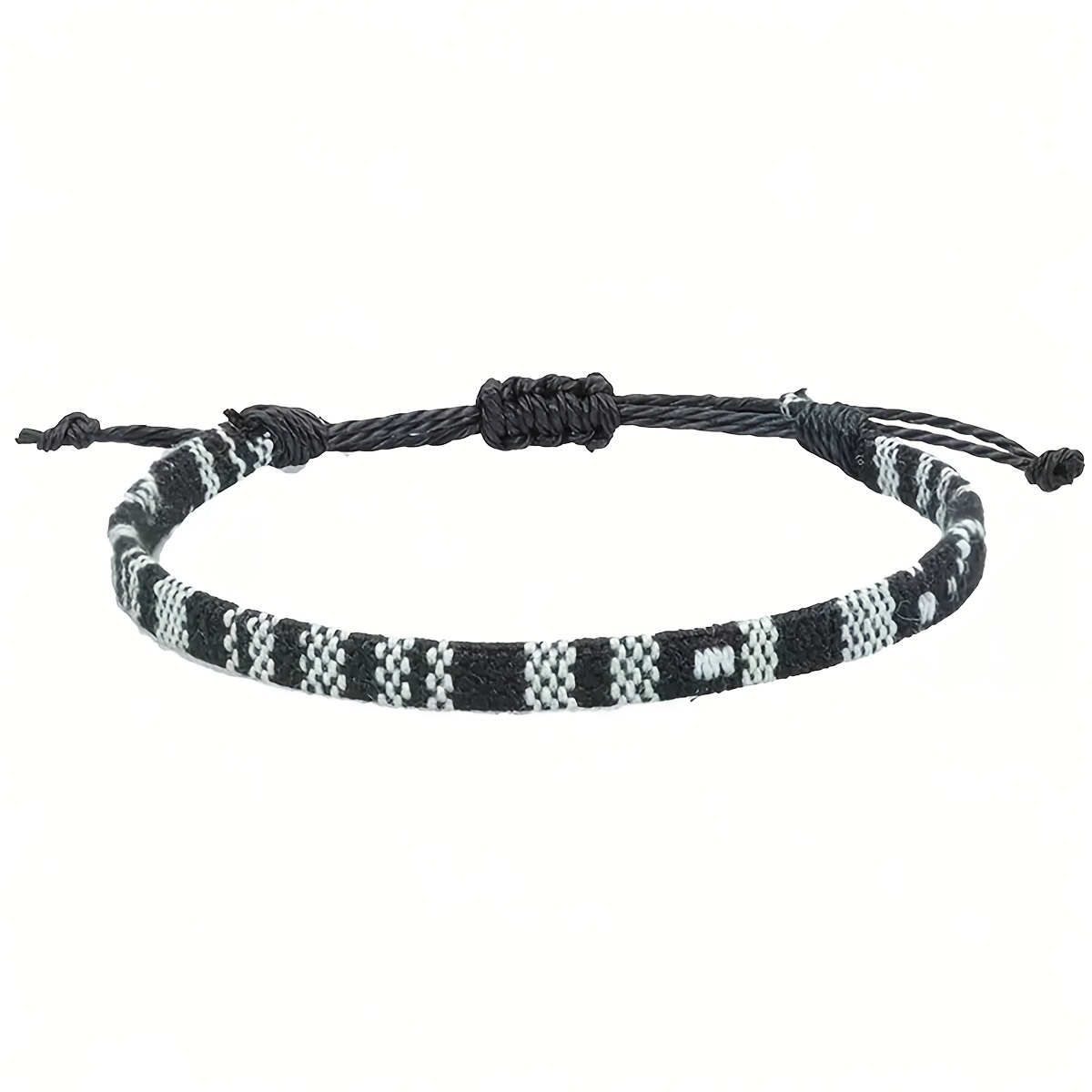 2 Hand-woven Bohemian-style Surf Bracelets, Adjustable Gift