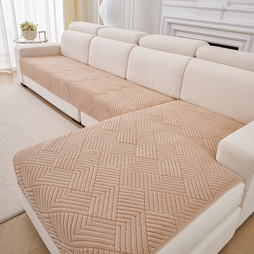 TEMU 2pcs Universal Thick Sofa Mat Set, Washable Furniture Protective Cover, Pet Mat