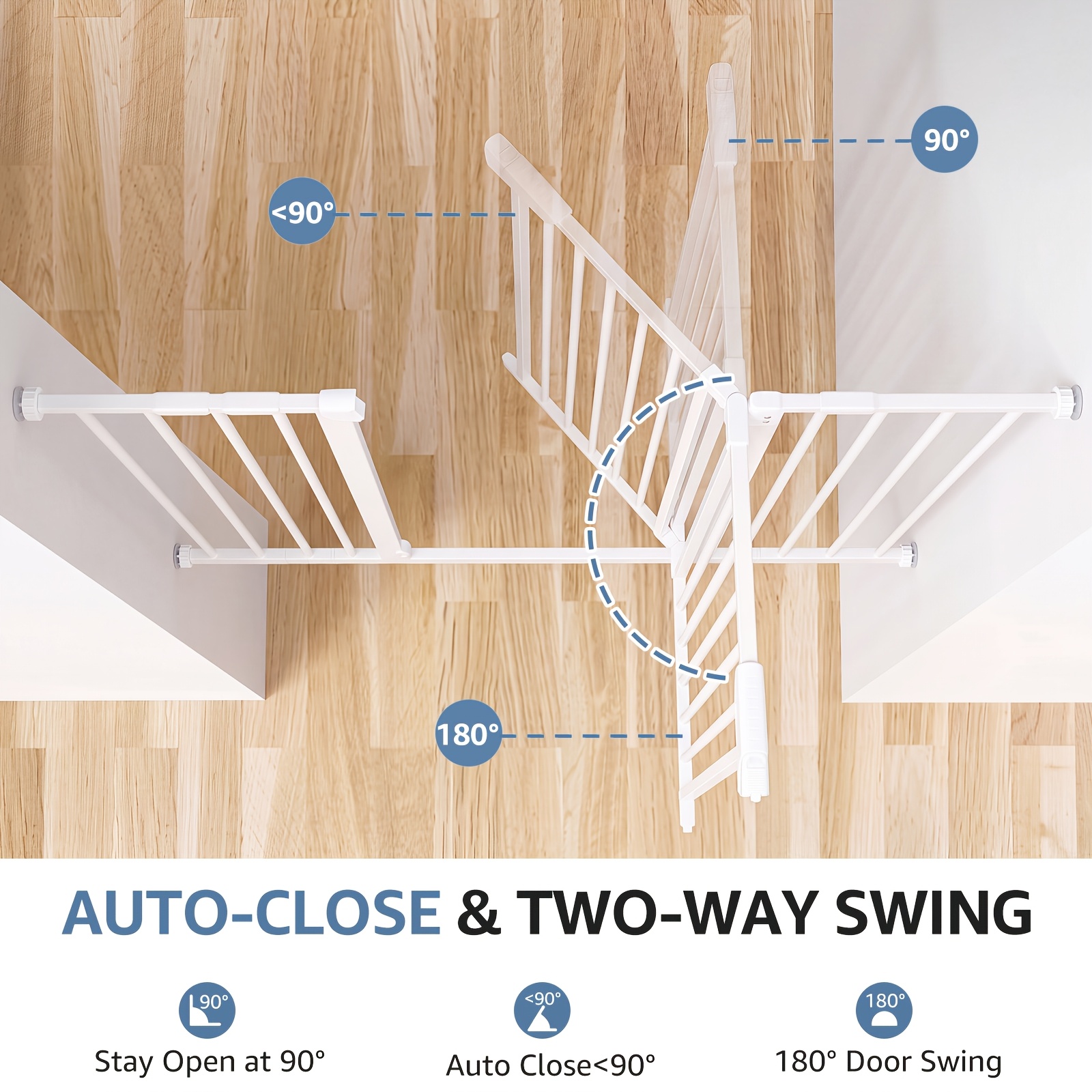 Pressure-mounted metal baby gate