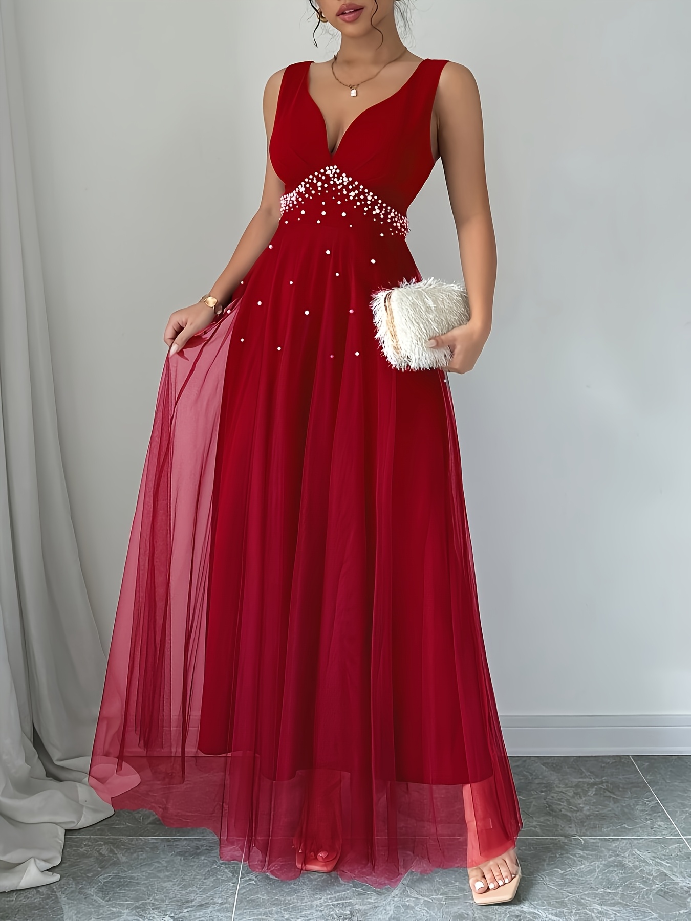 chinese dress ladies Stunning Women Evening Dress Burgundy A Line Criss Cross Lycra Spandex Formal Dinner Dresses