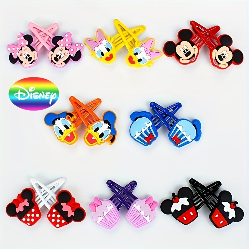 

charming" 2-piece Disney Cartoon Character Hair Clips - Cute & Colorful Barrettes For Women And Girls, Pvc