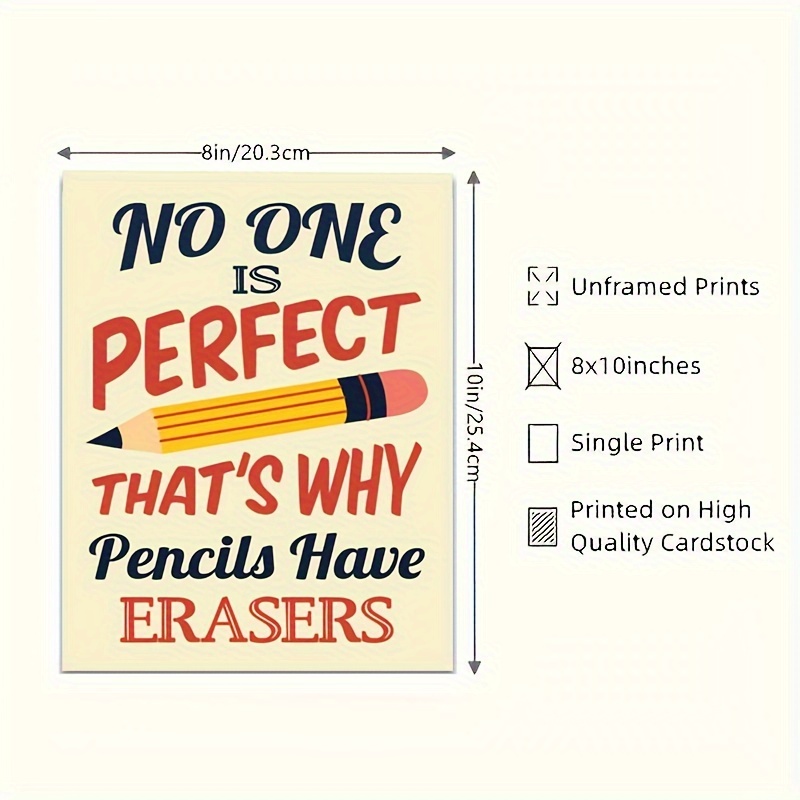 No One Perfect growth Mindset Posters Middle High School - Temu Philippines