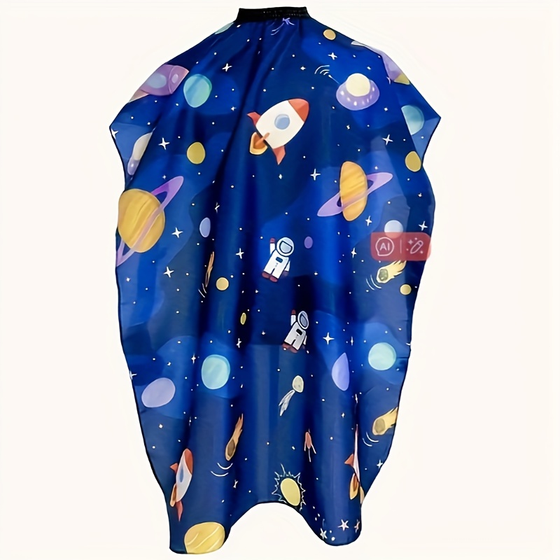 

Professional Cartoon Space Cape: Adjustable Neck Closure, Waterproof, Breathable, Anti-static - Suitable For All Hair Types