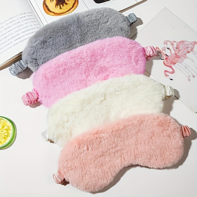 Cute Plush Eye Mask Simulation Silk Eye Mask Breathable - Temu