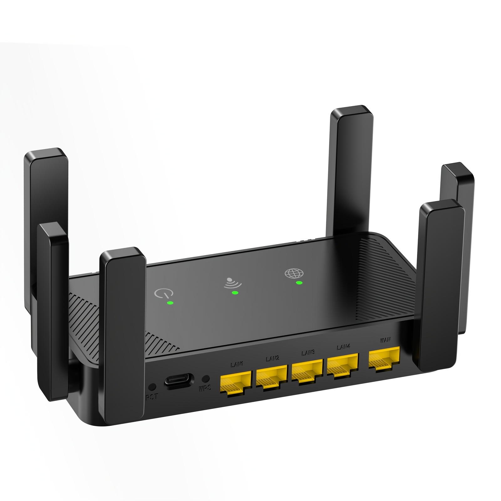Image of Home Smart Wireless Controller, 6-antenna Portable Desktop 300m Wifi Router, Supports 1 Wan + 4 Lan Ports, With 4 Powerful Functions: Repeater, Ap, Router, And Dial-up